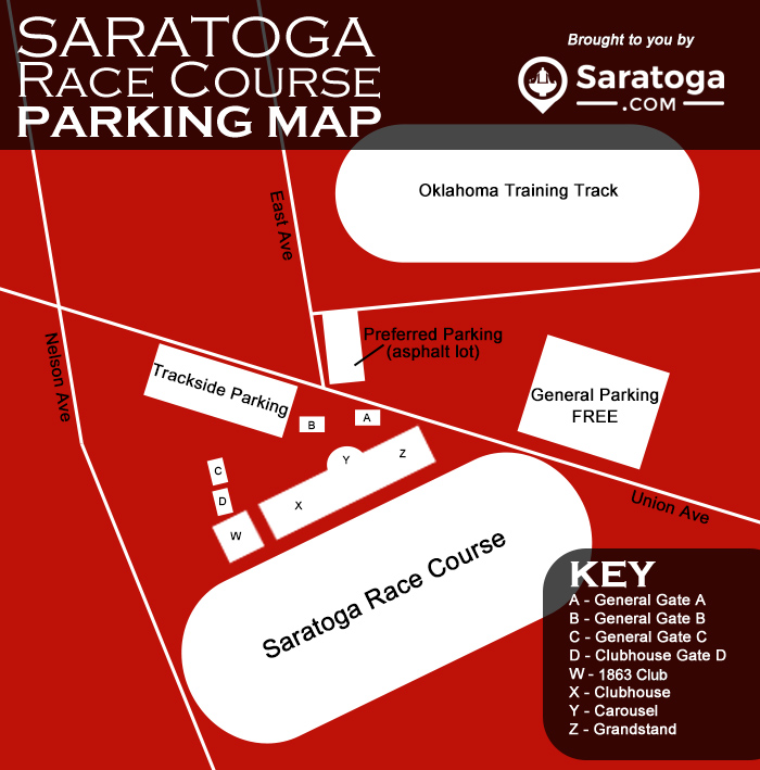 Saratoga Race Course Map